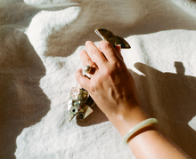 Load image into Gallery viewer, BEATRICE VALENZUELA FINE JEWELRY LUNA RING SILVER PEARL IN 14K GOLD
