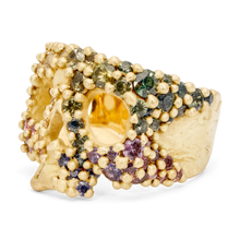Load image into Gallery viewer, POLLY WALES Blossom Crush Kali Skull Ring SIZE 7.5
