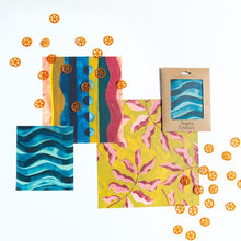 Load image into Gallery viewer, SUPRA ENDURA Beeswax Wrap 3 pack- S,M,L in tropical print
