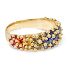 Load image into Gallery viewer, POLLY WALES WIDE BLUE RAINBOW RIVER RING SIZE 7.5
