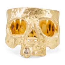 Load image into Gallery viewer, POLLY WALES Diamond Snaggletooth Skull Ring SIZE 7.5

