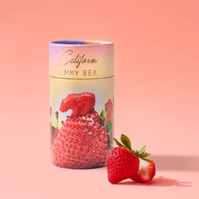 Load image into Gallery viewer, CALIFORNIA GUMMY BEARS BEVERLY HILLS SOUR STRAWBERRY- ORGANIC, VEGAN,PLANT BASED &amp; SUSTAINABLE
