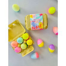 Load image into Gallery viewer, PINK STORIES YELLOW EGG CARTON  6 PACK CANDLES DIP DYE EGGS
