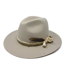 Load image into Gallery viewer, LOVELY BIRD BROOKLYN FEDORA NAVAJO WHITE W/ VINTAGE SILKS
