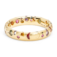 Load image into Gallery viewer, POLLY WALES Rainbow Confetti Ring Narrow
