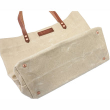 Load image into Gallery viewer, HARDMILL MARKET TOTE - WAXED CANVAS - NATURAL
