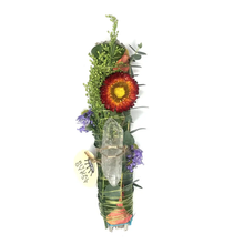 Load image into Gallery viewer, Ritual Gypsy Large Sage Wand + Clear Quartz 9"
