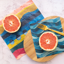 Load image into Gallery viewer, SUPRA ENDURA Beeswax Wrap 3 pack- S,M,L in tropical print
