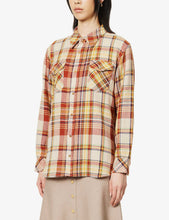Load image into Gallery viewer, GODS TRUE CASHMERE CINNAMON TARTAN TIGERS EYE BUTTONS
