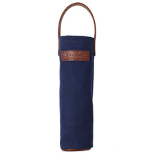 Load image into Gallery viewer, HARDMILL WINE TOTE - WAXED CANVAS - NAVY
