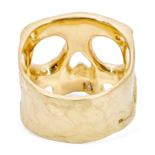 Load image into Gallery viewer, POLLY WALES Diamond Snaggletooth Skull Ring SIZE 7.5
