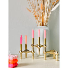 Load image into Gallery viewer, PINK STORIES Dip Dye Little Star * Lipstick Stars SET OF 10 BIRTHDAY CANDLES PINKS WITH GOLD
