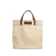 Load image into Gallery viewer, HARDMILL GROCERY TOTE - WAXED CANVAS - NATURAL
