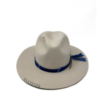 Load image into Gallery viewer, LOVELY BIRD BROOKLYN FEDORA IN NAVAJO WHITE WITH CUSTOM EMBELLISHMENTS
