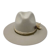 Load image into Gallery viewer, LOVELY BIRD BROOKLYN FEDORA NAVAJO WHITE W/ VINTAGE SILKS
