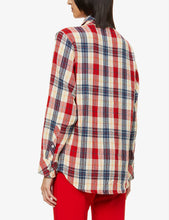 Load image into Gallery viewer, GODS TRUE CASHMERE RED MULTI TARTAN MOONSTONE BUTTONS UNISEX
