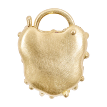 Load image into Gallery viewer, POLLY WALES Plum Blossom Petite Coeur de Fantaisie Padlock Necklace Red/Pinks
