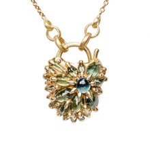 Load image into Gallery viewer, POLLY WALES Petite Coeur de Fantaisie Padlock Necklace- Mixed Greens
